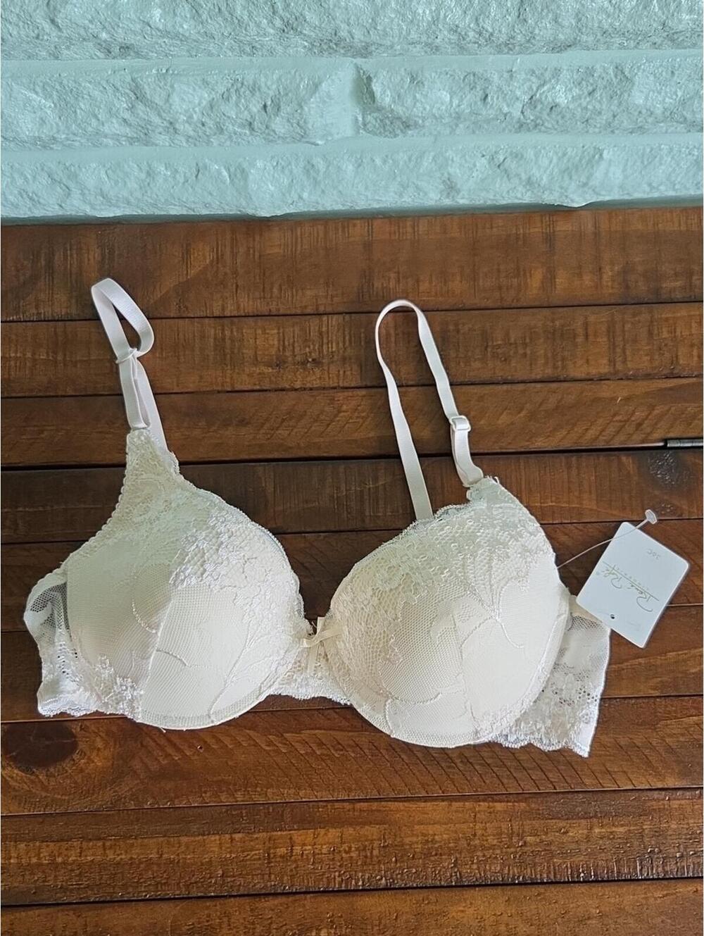 Nwt Rene Rofe Ivory Padded Bra Size 36c